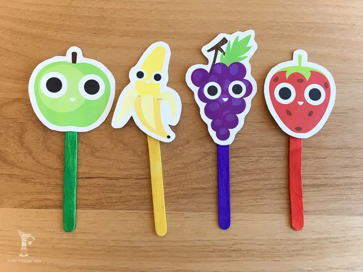 printable puppets | fruit activities | pretend play
