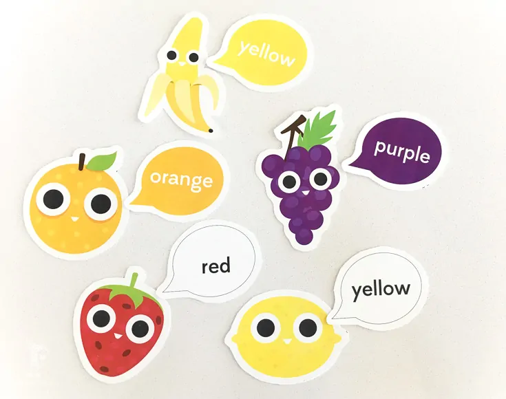 color matching | fruit activities | teach colors