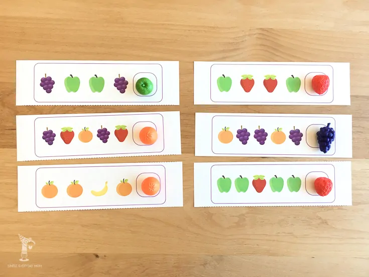 pattern printable for kids | fruit activities 