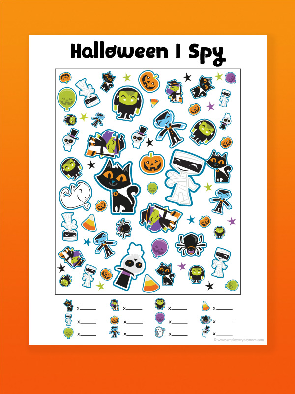 Halloween i spy printable