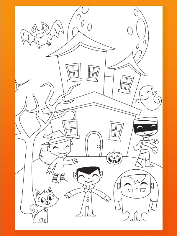 jumbo Halloween coloring pages