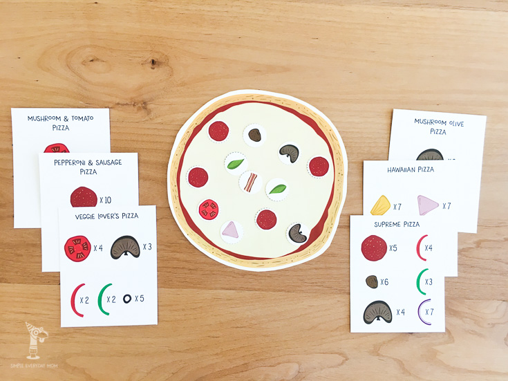 pizza activites for kids | preschool game | kindergarten math ideas