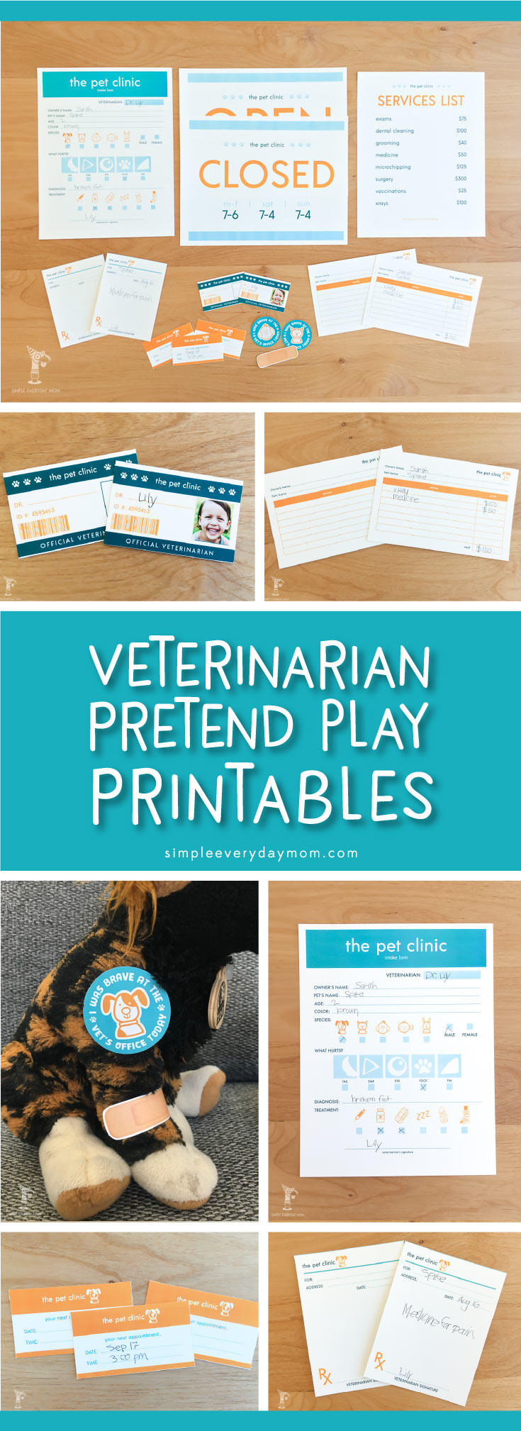 These Pretend Play Vet Clinic Printables Will Have Your Kids Playing 24 7