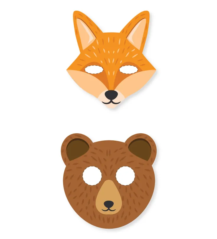 printable animal masks for kids 