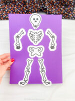 Easy Skeleton Halloween Craft For Kids [Free Template]