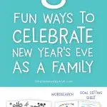 New Years Eve Ideas For Families | Have an awesome New Years Eve party with your kids with these NYE activities. There's bingo, ispy, a family time capsule, mazes, a goal setting sheet, countdown bag labels and party hats!