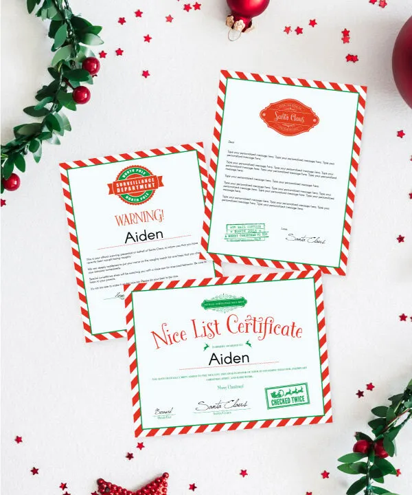 editable letters from Santa