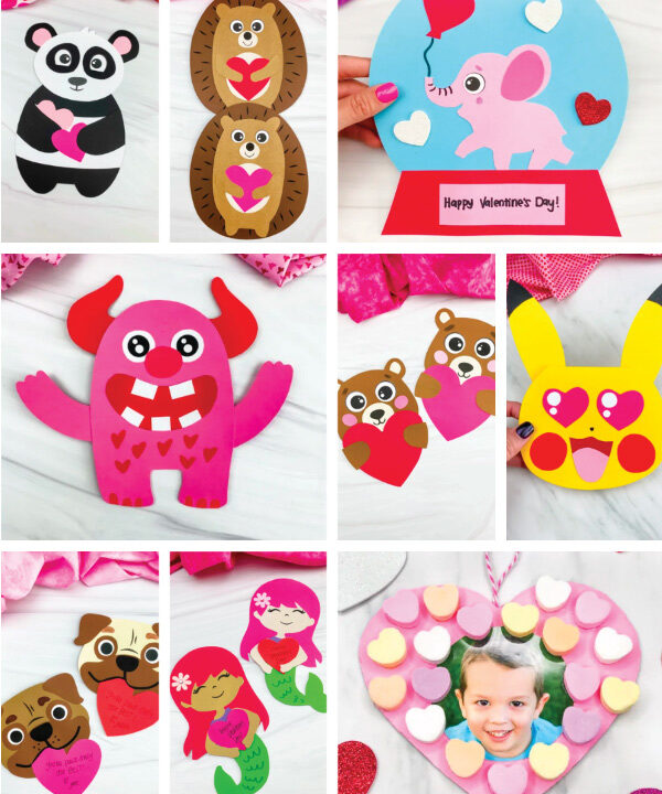 Valentine craft image collage