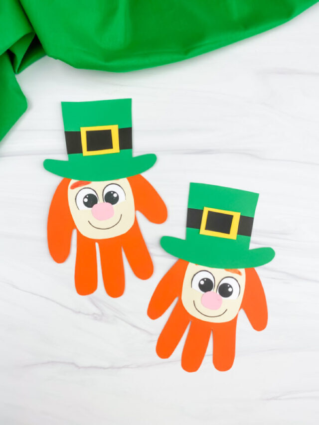 Easy Leprechaun Handprint Craft [Free Template] Story