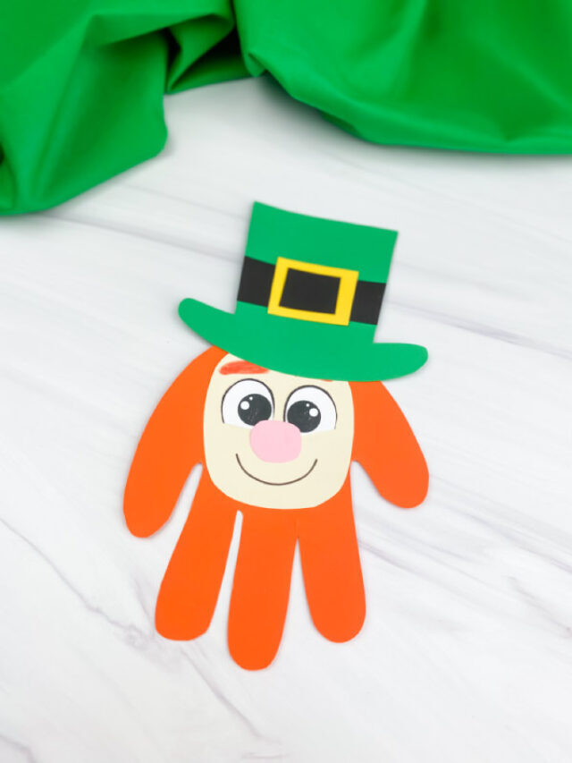 Easy Leprechaun Handprint Craft [Free Template] Story