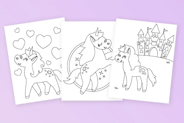 printable unicorn coloring page