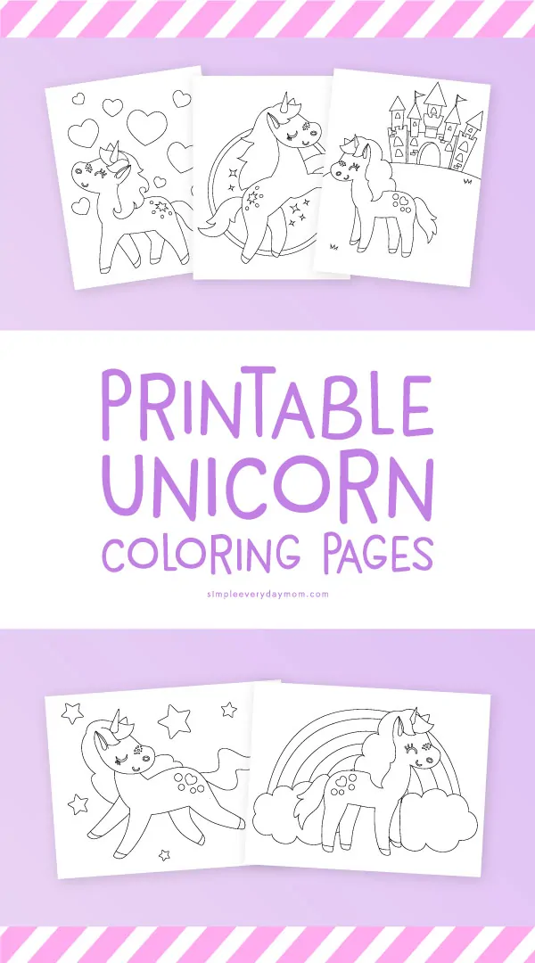 5 Printable Unicorn Coloring Pages