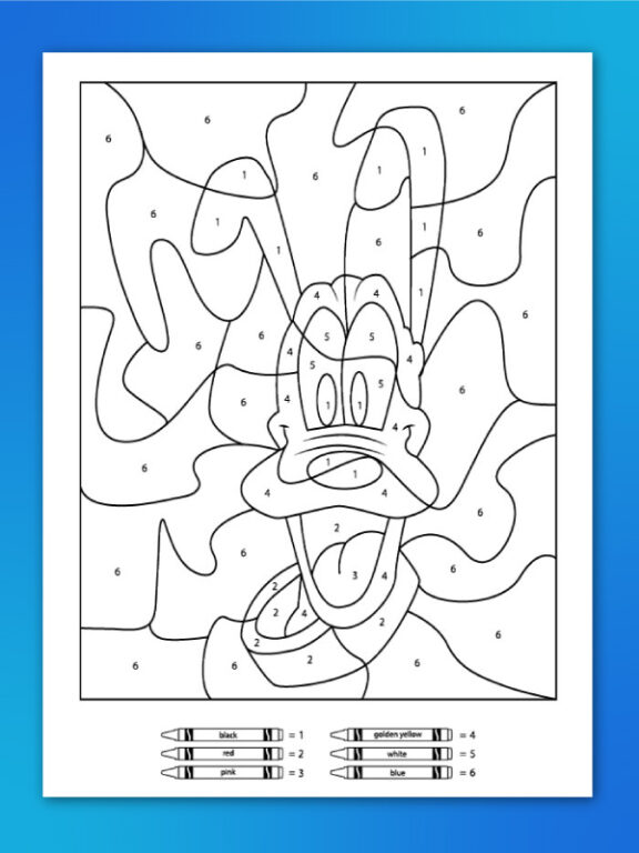 Free Disney Color By Number Printables For Kids