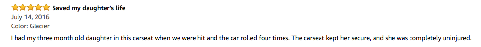infant car seat review from Amazon