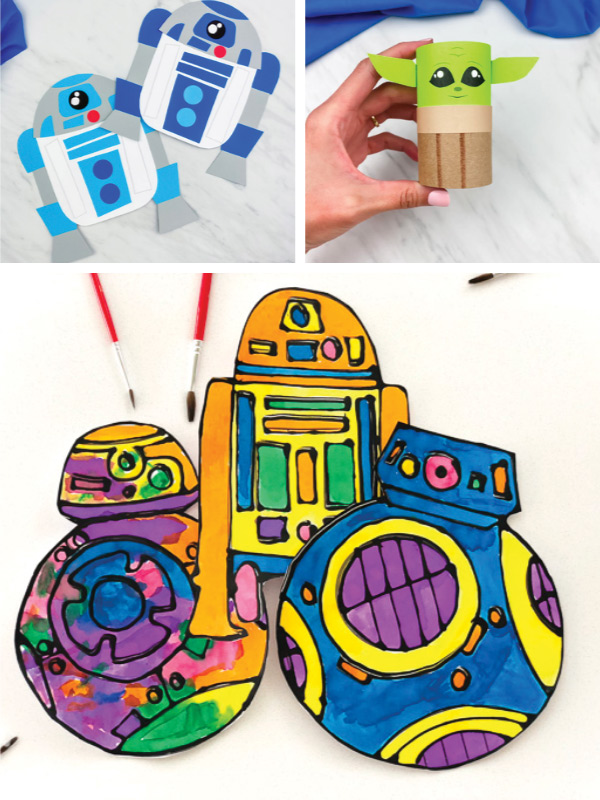 Star Wars Day craft image collage