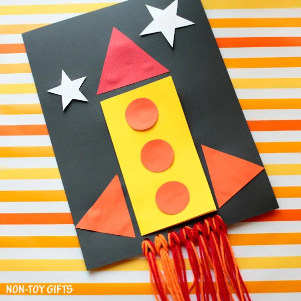 simple rocket Father's day card idea