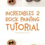 DIY Painted Rocks For Kids | Celebrate Disney's The Incredibles 2 with this fun rock painting idea. This tutorial includes two versions that allow young and old kids to both join the fun, so no matter what the skill level, everyone can make one of their own!