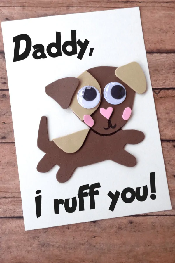 DIY Fathers Day dog themed card