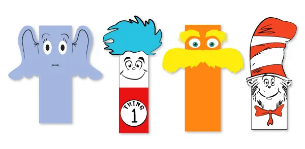 4 Dr. Seuss bookmarks