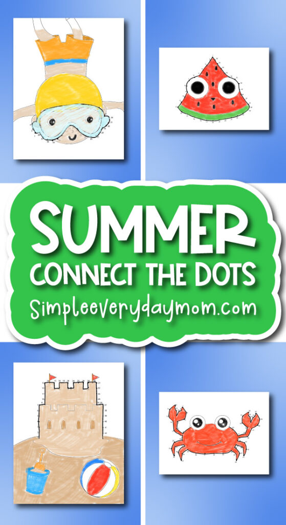 summer connect the dots image collage with the words summer connect the dots