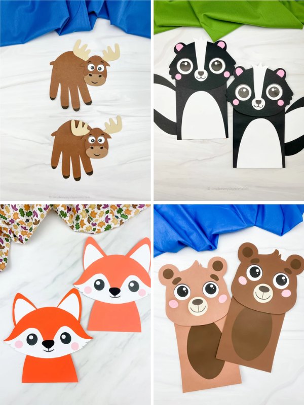 collage image of Forest Animal Crafts