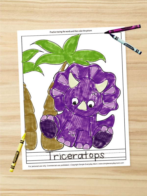 dark purple dinosaur coloring page