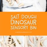 Salt Dough Dinosaur Bones & Sensory Bin | Kids will have so much fun with these homemade fossils. It's a great learning activity for young kids.