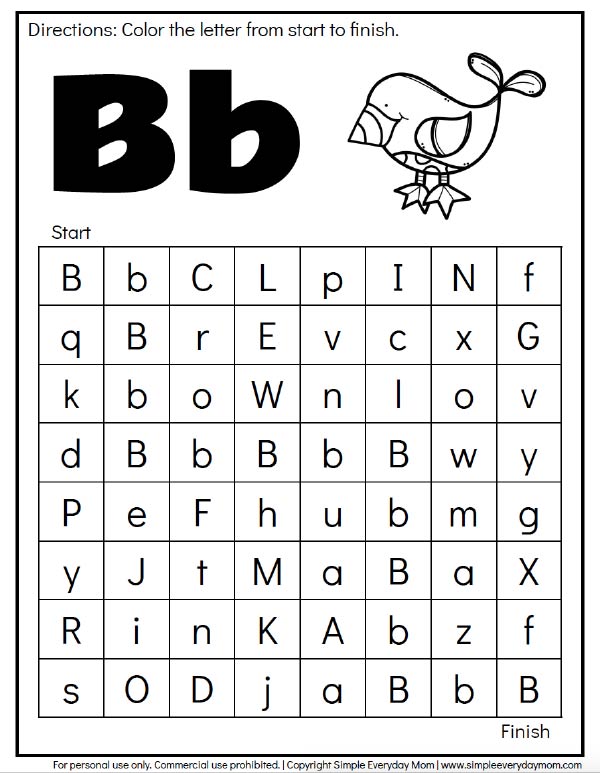 Free Printable ABC Worksheets For Preschool | Reinforce letter recognition and fine motor skills in young children with these forest animal printable mazes. #finemotor #coloring #kids #kidsandparenting #earlychildhood #kidsactivities 