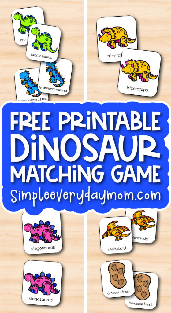 dinosaur memory game printables with the words free printable dinosaur matching game
