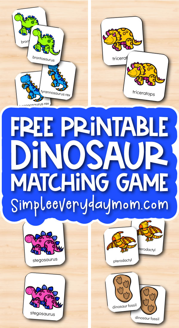 FREE Printable Dinosaur Memory Game For Kids