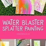 Splatter Painting For Kids | Kids of all ages will love this messy, outdoor activity! It's a perfect summer craft too. #kidsactivities #kidscrafts #craftsforkids #kidsandparenting #ideasforkids #kidsart