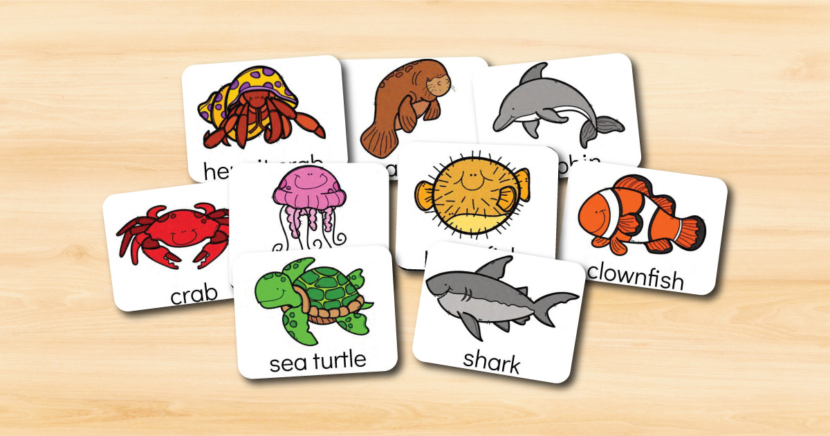 EYFS bright and colourful Sea Creatures Matching Game SEN/ Toddler 