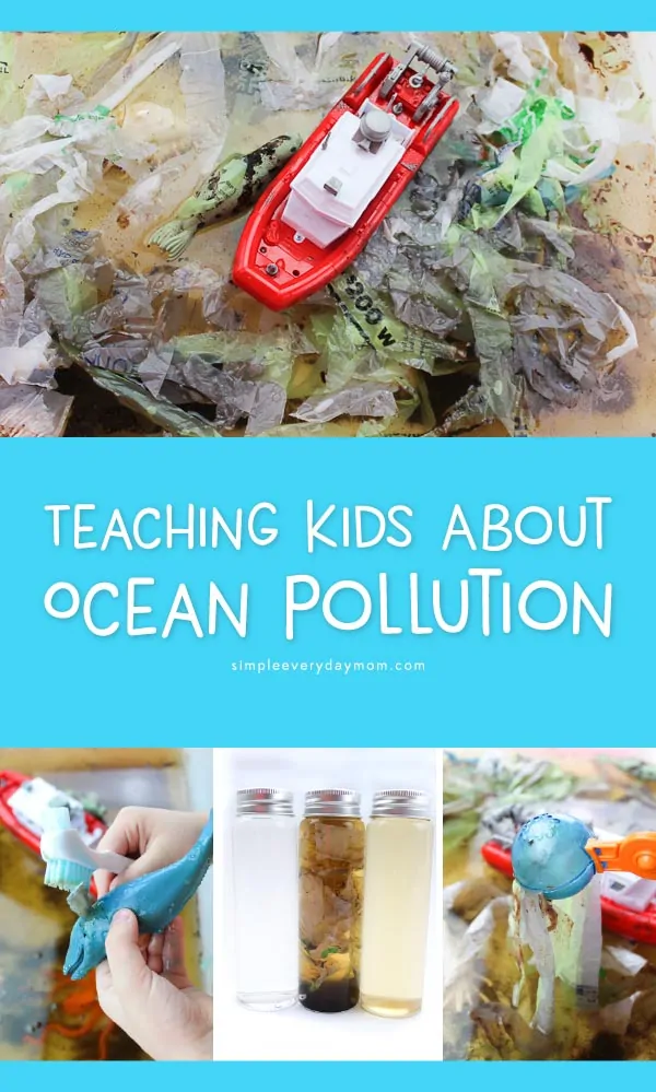 Ocean Pollution Activity For Kids | Teach children the devastating effects of pollution on the marine ecosystem with this hands-on pollution sensory bin. #earlychildhood #learningactivites #educationalactivities #ideasforkids