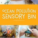 Ocean Pollution Activity For Kids | Teach preschool, kindergarten and first grade students about the effects of pollution on our world's oceans with this fun pollution sensory tub. Kids will see first hand the problems it causes and can work to fix the problem. #kindergarten #kidsandparenting #homeschool #preschool #childrenplay #kidsactivities