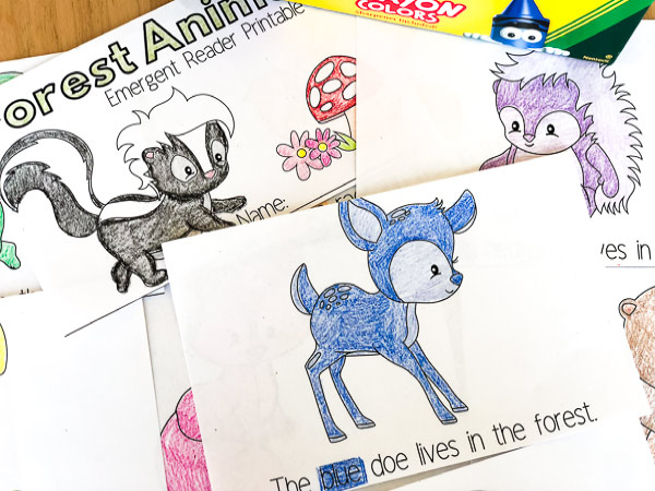 Free Printable Forest Animal Mini Book For Preschool