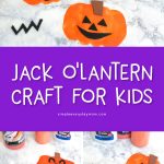 Pumpkin Craft For Kids | Learn how to make these foam and glue jack o'lanterns. You can use them as window clings for holiday decoration or just display them on the fridge. #halloween #kids #kidsactivities #craftsforkids #kidscrafts #kidsandparenting #elementary #pumpkin #earlychildhood #homeschool #artforkids #kidsart