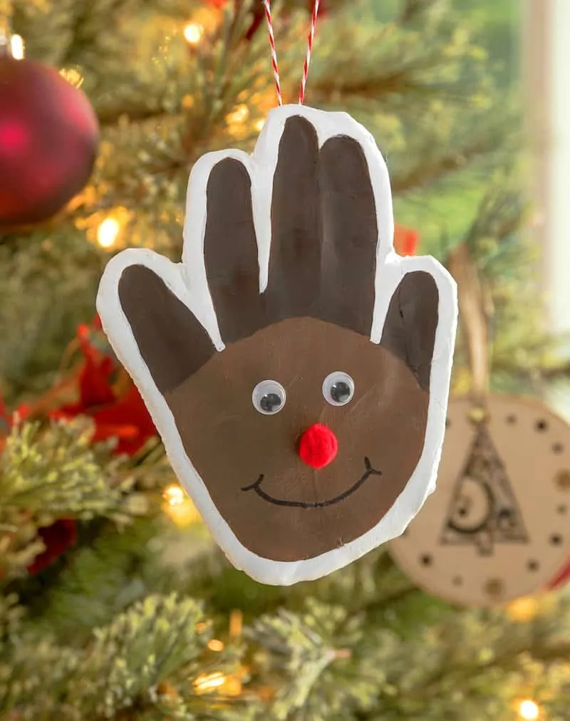 Reindeer Hand Print Craft For Kids #christmas #christmascrafts #kids #kidsactivities