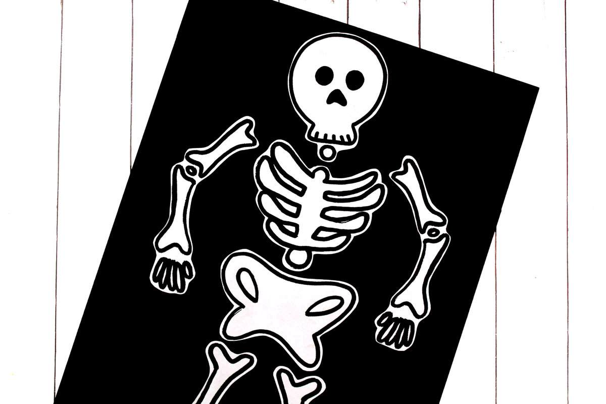 Make This Easy Skeleton Halloween Craft For Kids This Fall.