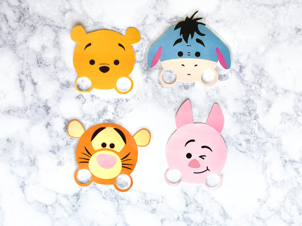 pooh, eeyore, tigger and piglet printable finger puppets