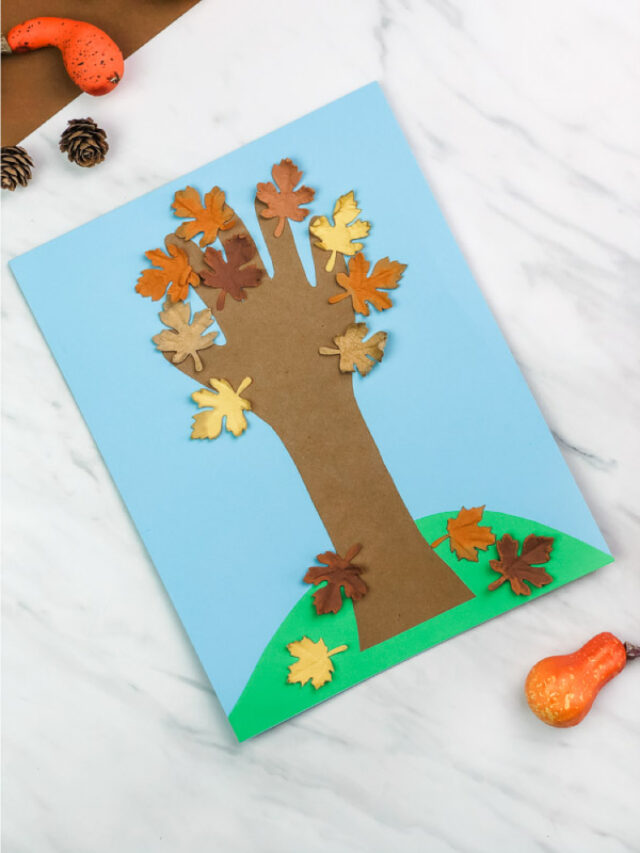 Handprint Fall Tree Craft For Kids Story