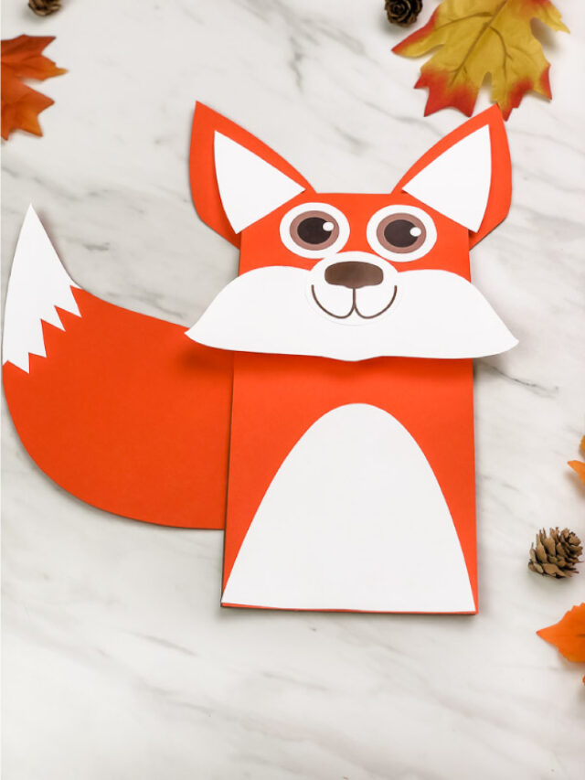 Fox Paper Bag Craft For Kids [Free Template] Story