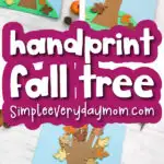 handprint fall tree craft image collage with the words handprint fall tree