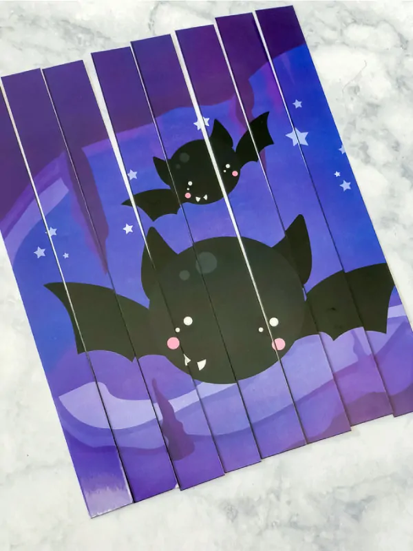 Halloween Bat Printable Puzzle For Kids #ece #teacher #ideasforkids #halloween #halloweenactivities