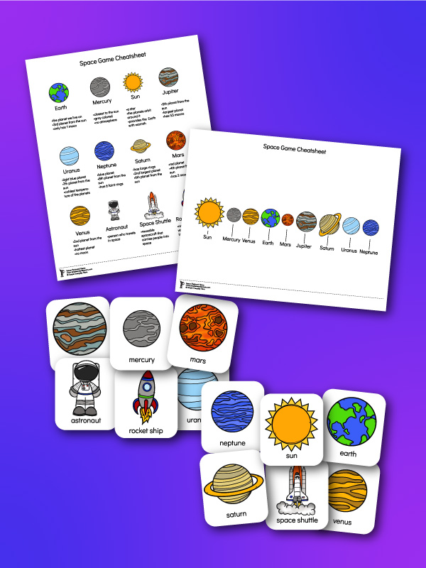 solar system game printables