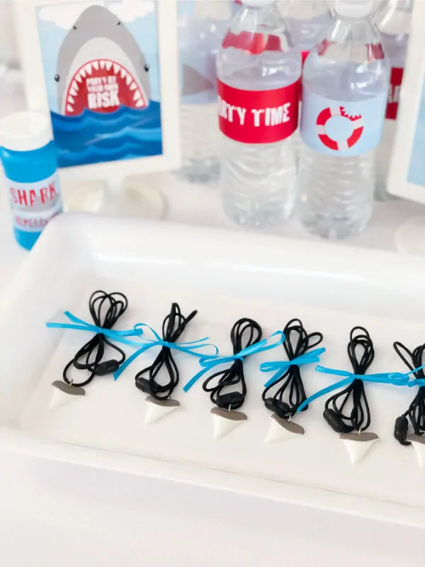 Shark Party Favors For Kids Birthday #sharkparty #shark #party #parties 