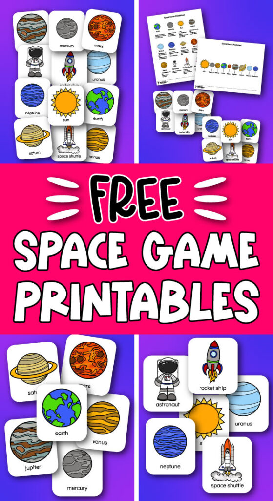 solar system printables with the words free space game printables