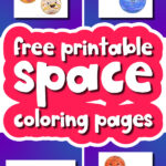 planet coloring pages image collage with the words free printable space coloring pages