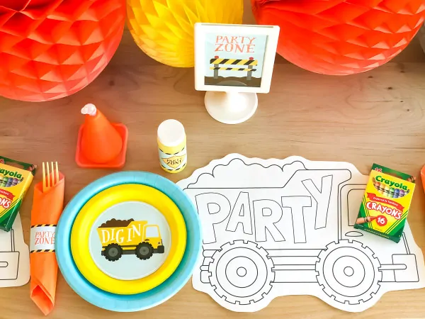 First Birthday Party For Boys | Say Happy Birthday with this cool construction themed birthday party. #kids #kidsandparenting #ideasforkids