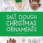 Salt Dough Ornaments For Kids | Make these Christmas handprint ornaments with this easy salt dough recipe. It's a cute craft project to preserve your little one's hands forever.