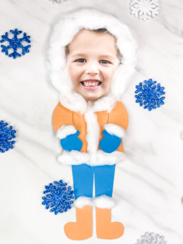 Cute Photo Eskimo Craft For Kids [Free Template] Story